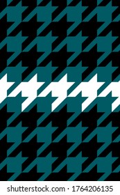 Abstract Geometric Colorful Hounds Tooth Seamless Vector Pattern Isolated Background
