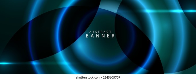 Abstract geometric colorful image vector neon circular design background vector