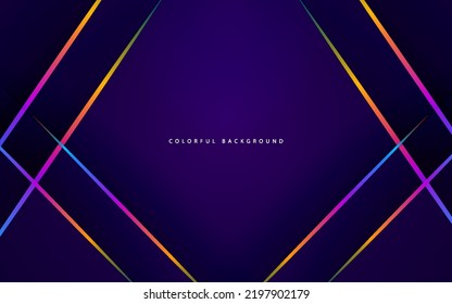Abstract geometric colorful with lines background vector