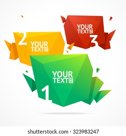 Abstract Geometric Colorful Option Banner. Vector illustration
