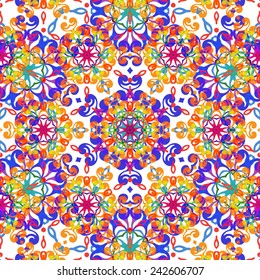 Abstract geometric colorful ornamental pattern. Vector EPS10.
