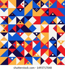 Abstract geometric colorful pattern for background. Decorative backdrop can be used for wallpaper, pattern fills, web page background, surface textures.