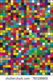 Abstract geometric colorful pattern for background. Square multicolored mosaic background