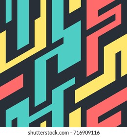 Abstract geometric colorful pattern. Seamless vector background