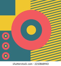 Abstract geometric Colorful punchy vector