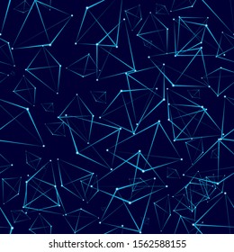 Abstract Geometric Colorful seamless Background. High Saturated. Gradients Different Geometrical Shapes