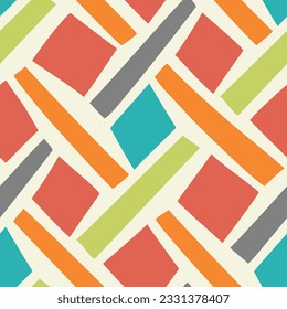 Abstract geometric colorful seamless pattern