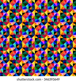 Abstract geometric colorful seamless pattern. 