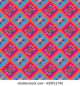 Abstract geometric colorful seamless pattern.