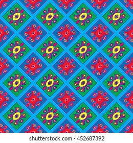 Abstract geometric colorful seamless pattern.