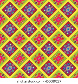 Abstract geometric colorful seamless pattern.