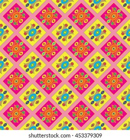 Abstract geometric colorful seamless pattern.