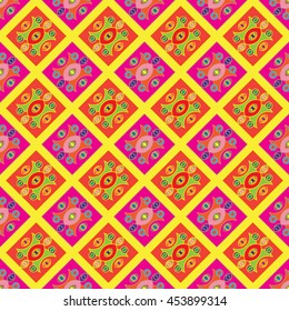 Abstract geometric colorful seamless pattern.