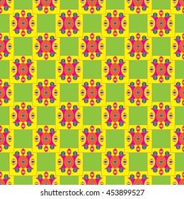 Abstract geometric colorful seamless pattern.
