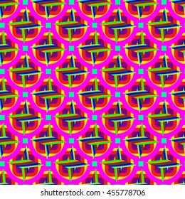 Abstract geometric colorful seamless pattern.