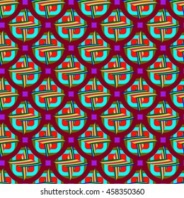 Abstract geometric colorful seamless pattern.