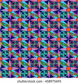 Abstract geometric colorful seamless pattern.