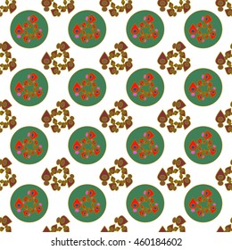 Abstract geometric colorful seamless pattern on white background.