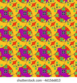Abstract geometric colorful seamless pattern.