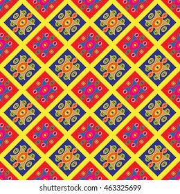 Abstract geometric colorful seamless pattern.
