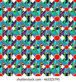 Abstract geometric colorful seamless pattern.