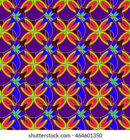 Abstract geometric colorful seamless pattern.