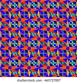 Abstract geometric colorful seamless pattern.