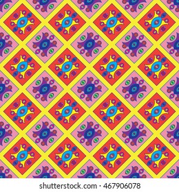 Abstract geometric colorful seamless pattern.