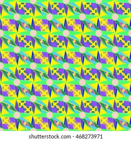 Abstract geometric colorful seamless pattern.