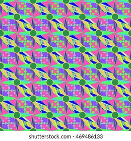 Abstract geometric colorful seamless pattern.