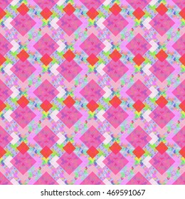 Abstract geometric colorful seamless pattern for background.