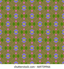Abstract geometric colorful seamless pattern.