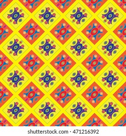 Abstract geometric colorful seamless pattern.