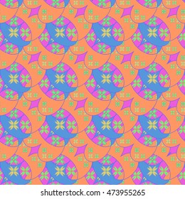 Abstract geometric colorful seamless pattern.