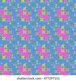 Abstract geometric colorful seamless pattern.