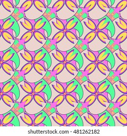 Abstract geometric colorful seamless pattern.
