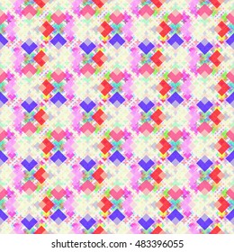 Abstract geometric colorful seamless pattern for background.