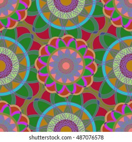 Abstract geometric colorful seamless pattern for background. Decorative backdrop can be used for wallpaper, pattern fills, web page background, surface textures.