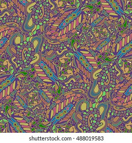 Abstract geometric colorful seamless pattern for background. Decorative backdrop can be used for wallpaper, pattern fills, web page background, surface textures.