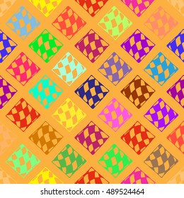 Abstract geometric colorful seamless pattern for background. Decorative backdrop can be used for wallpaper, pattern fills, web page background, surface textures.