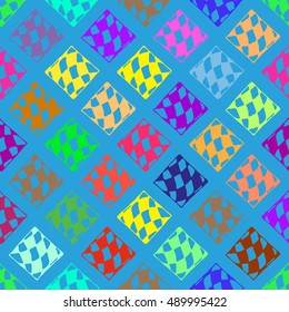 Abstract geometric colorful seamless pattern for background. Decorative backdrop can be used for wallpaper, pattern fills, web page background, surface textures.