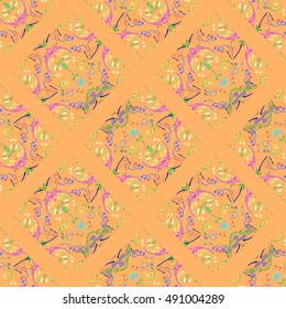 Abstract geometric colorful seamless pattern for background. Decorative backdrop can be used for wallpaper, pattern fills, web page background, surface textures.