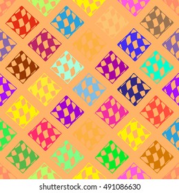 Abstract geometric colorful seamless pattern for background. Decorative backdrop can be used for wallpaper, surface textures.