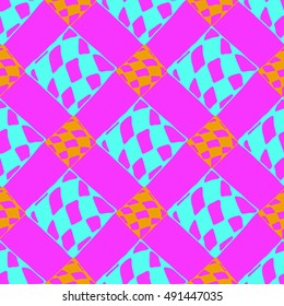 Abstract geometric colorful seamless pattern for background. Decorative backdrop can be used for wallpaper, pattern fills, web page background, surface textures.