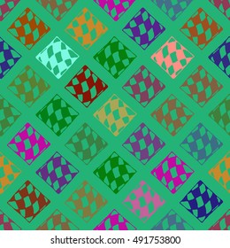 Abstract geometric colorful seamless pattern for background. Decorative backdrop can be used for wallpaper, surface textures.