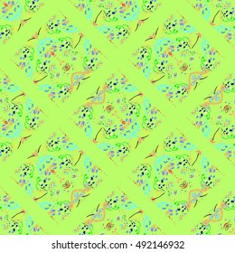 Abstract geometric colorful seamless pattern for background. Decorative backdrop can be used for wallpaper, pattern fills, web page background, surface textures.