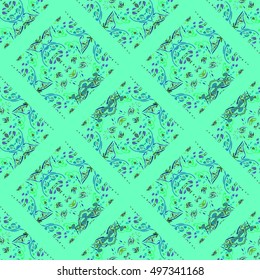 Abstract geometric colorful seamless pattern for background. Decorative backdrop can be used for wallpaper, pattern fills, web page background, surface textures.