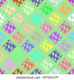 Abstract geometric colorful seamless pattern for background. Decorative backdrop can be used for wallpaper, pattern fills, web page background, surface textures.