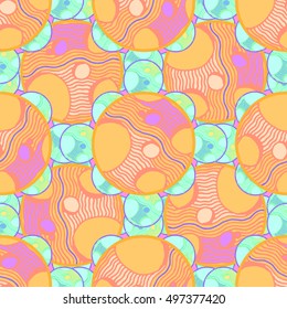 Abstract geometric colorful seamless pattern for background. Decorative backdrop can be used for wallpaper, web page, surface textures.