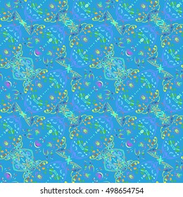 Abstract geometric colorful seamless pattern for background. Decorative backdrop can be used for wallpaper, pattern fills, web page background, surface textures.
